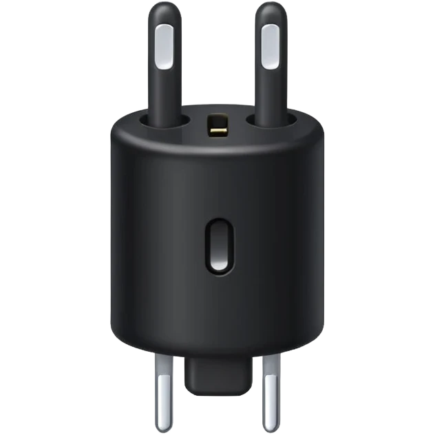 black electric plug emoji