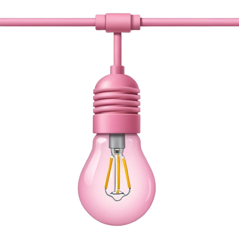 Hanging Light Cable pink emoji