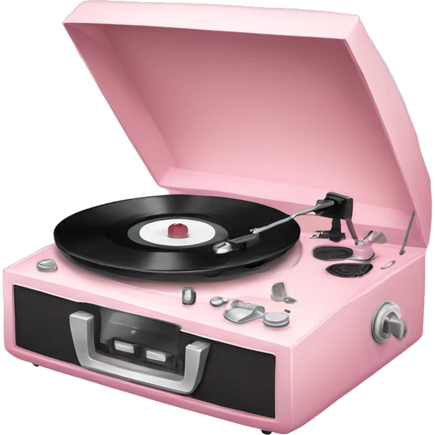 Light pink record player emoji