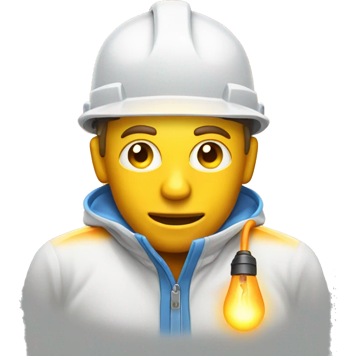 an electrician melting from the sun emoji