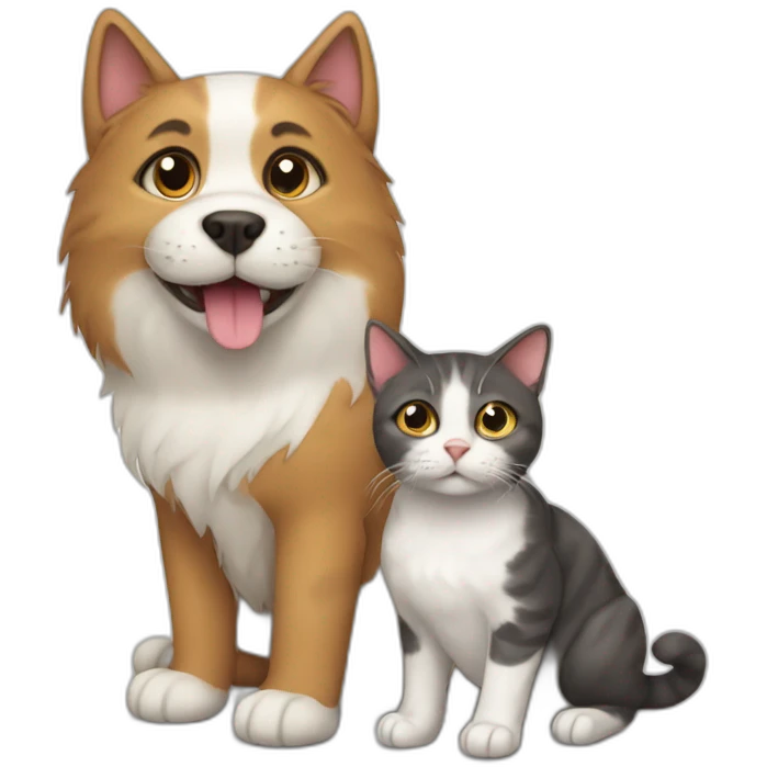Cat with dog emoji