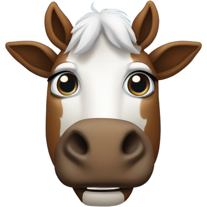 Cheval pie bai avec œil bleu  emoji
