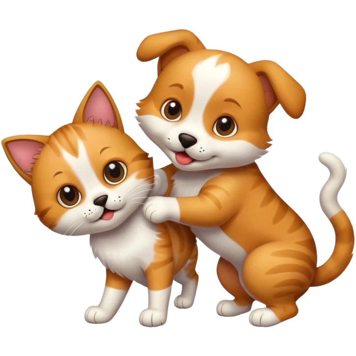 dog whit cat emoji