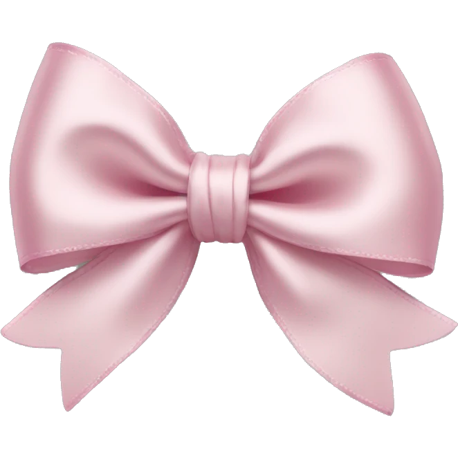 light pink satin bow  emoji