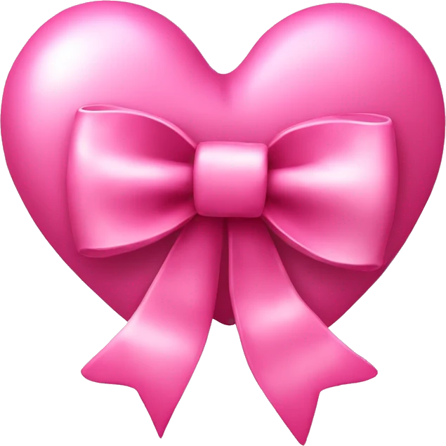 Pink heart with a bow  emoji