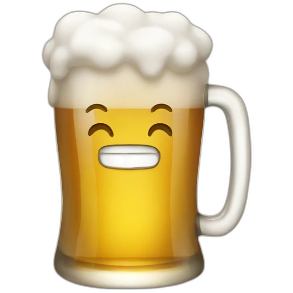 happy beer emoji