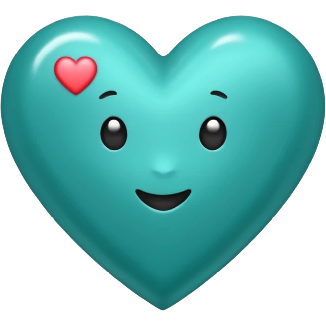 Teal heart with 'you rock 🌟!'  emoji