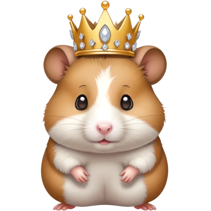 Hamster wearing a tiny tiara emoji