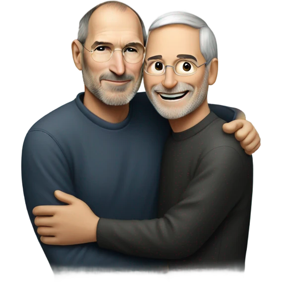Steve jobs huging me emoji
