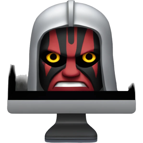dark maul from star wars using a computer emoji