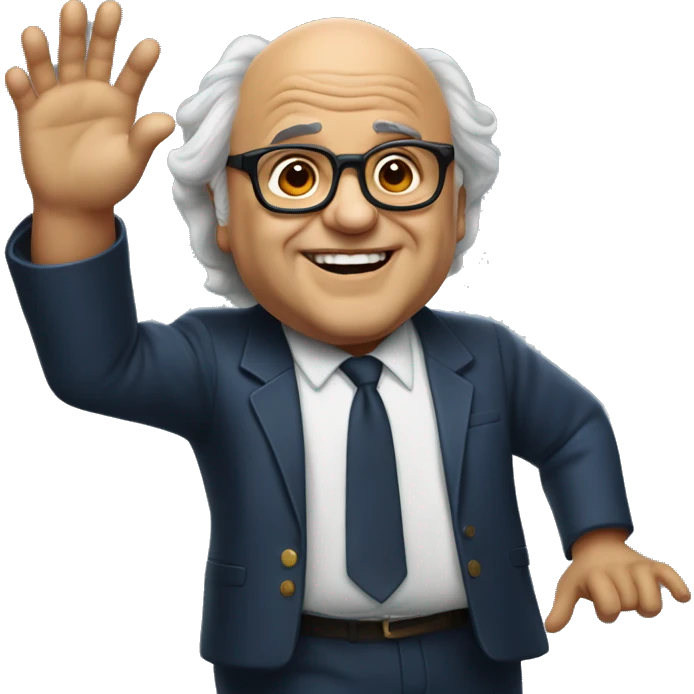 Danny Devito waving emoji