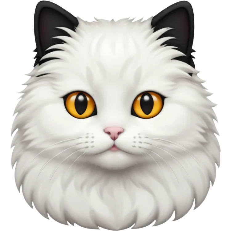 White anche black cat body emoji
