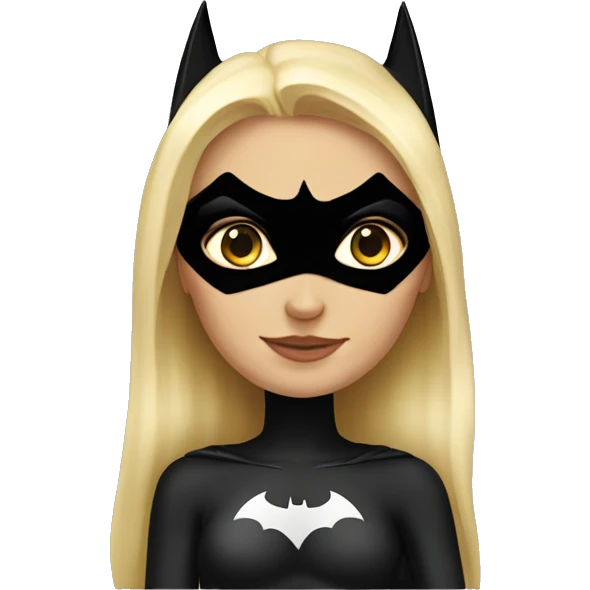 Feminine Batman with blonde  emoji