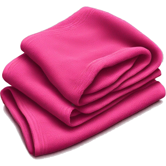 Realistic hot pink dish towel. emoji