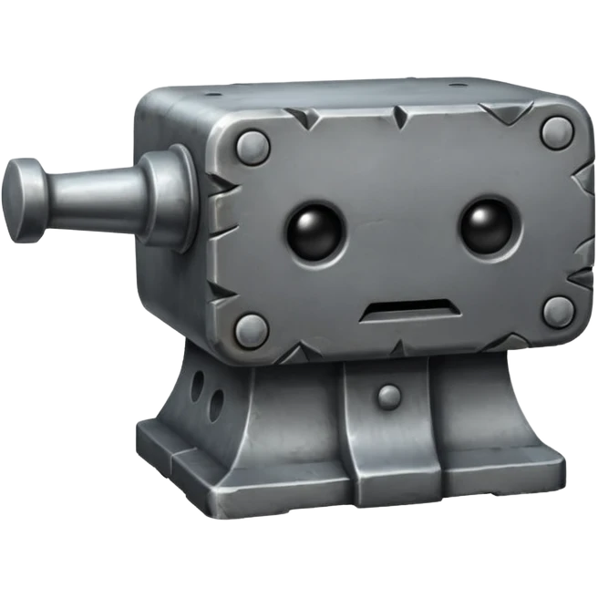 Anvil with a face emoji