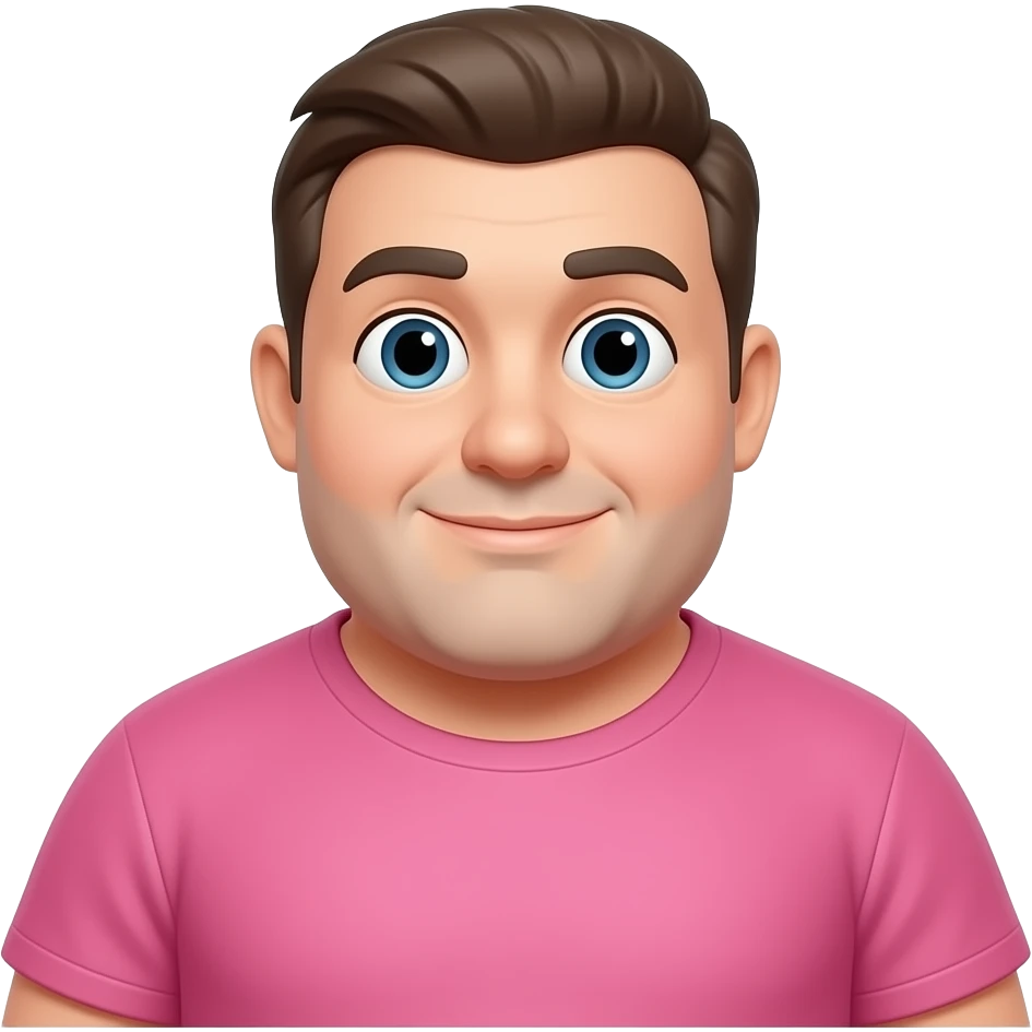 Big fat person pink emoji