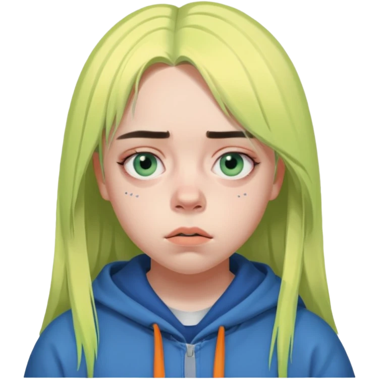 Billie Eilish just head  emoji