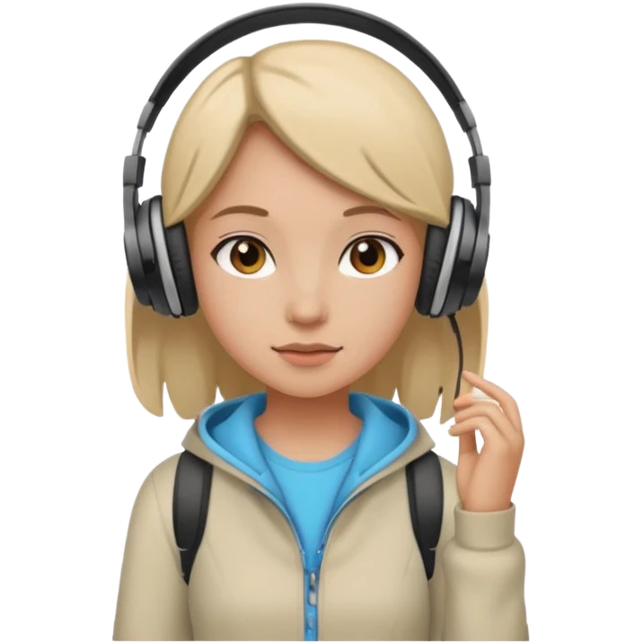 girl walking with musiz emoji