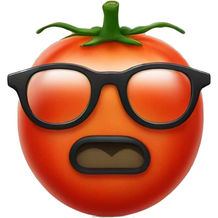 Tomato wearing  glasses emoji