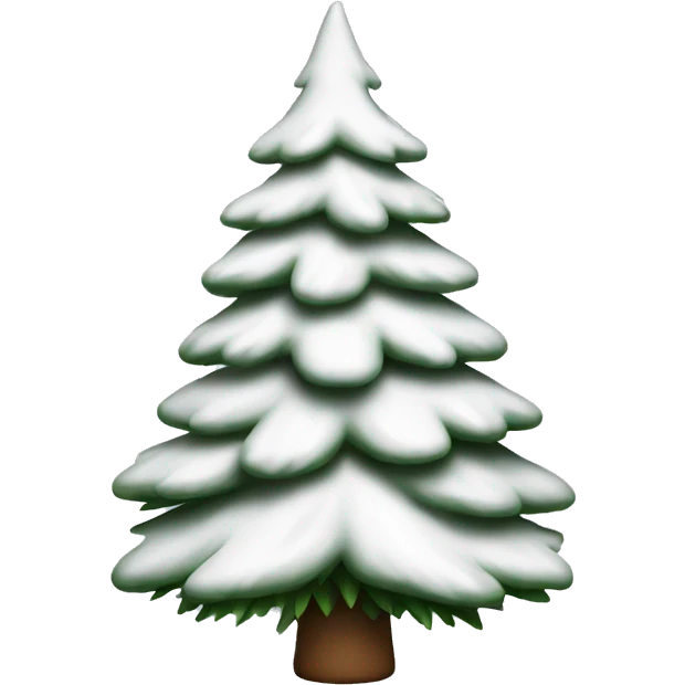  actual white fir christmas tree isolated.  emoji