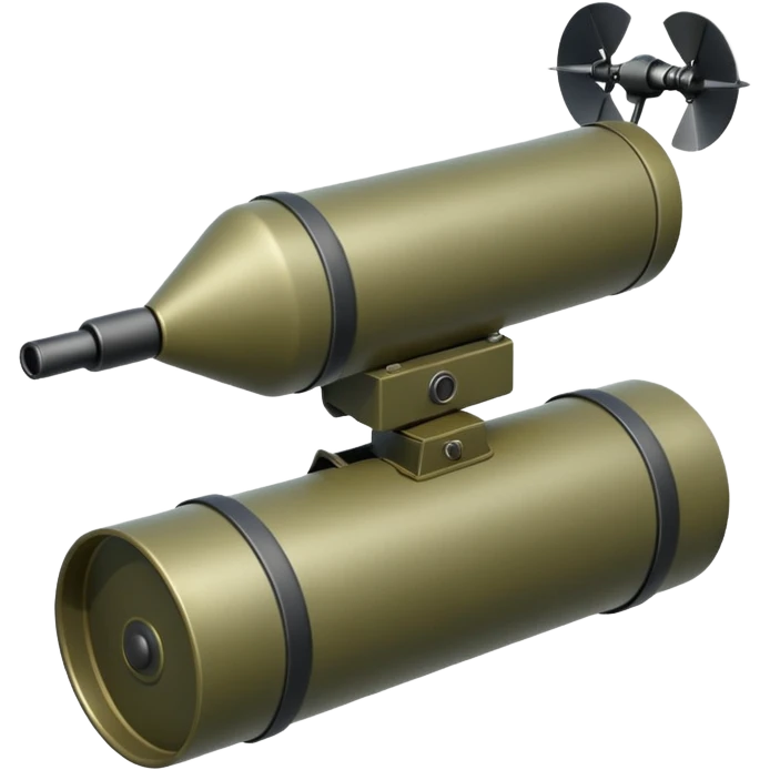 generate a realistic elongated anti-tank mine that can be carried by a drone emoji