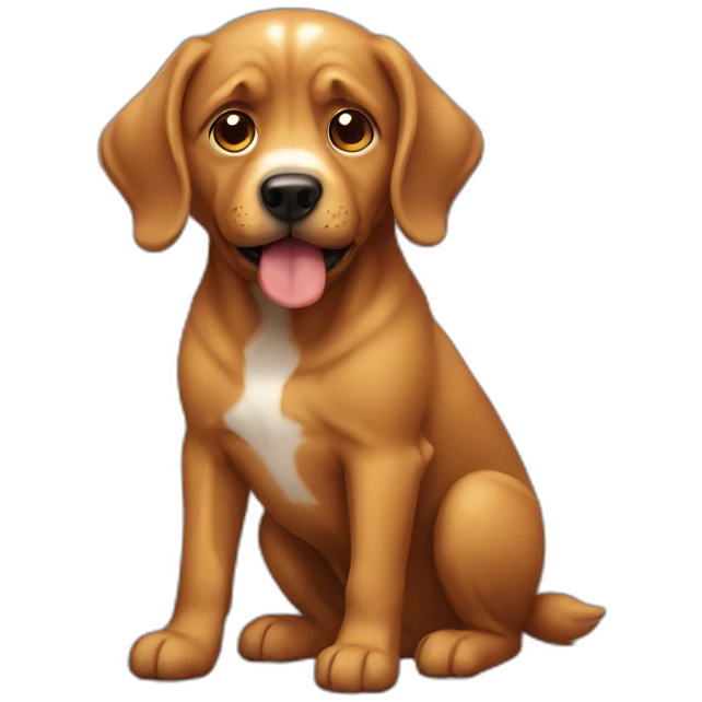 Dog make poo emoji