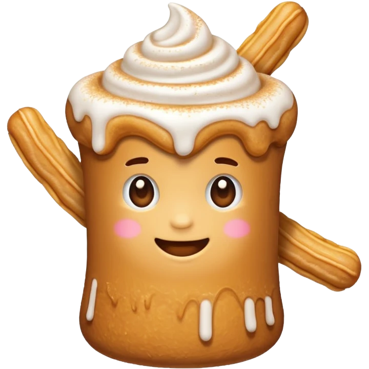 Now make, a Marshmellow churro emoji. Like, mixed together. emoji