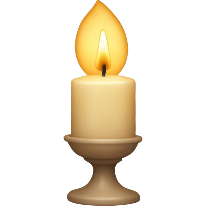 Beige Vintage candle emoji