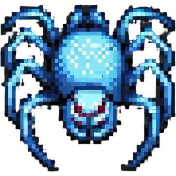 cute pixel art spider emoji
