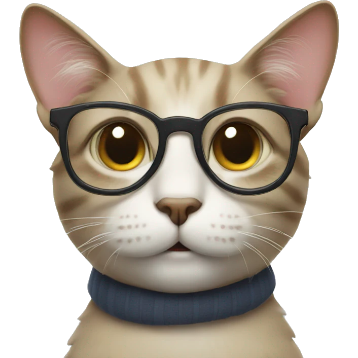 Cat with glasses  emoji