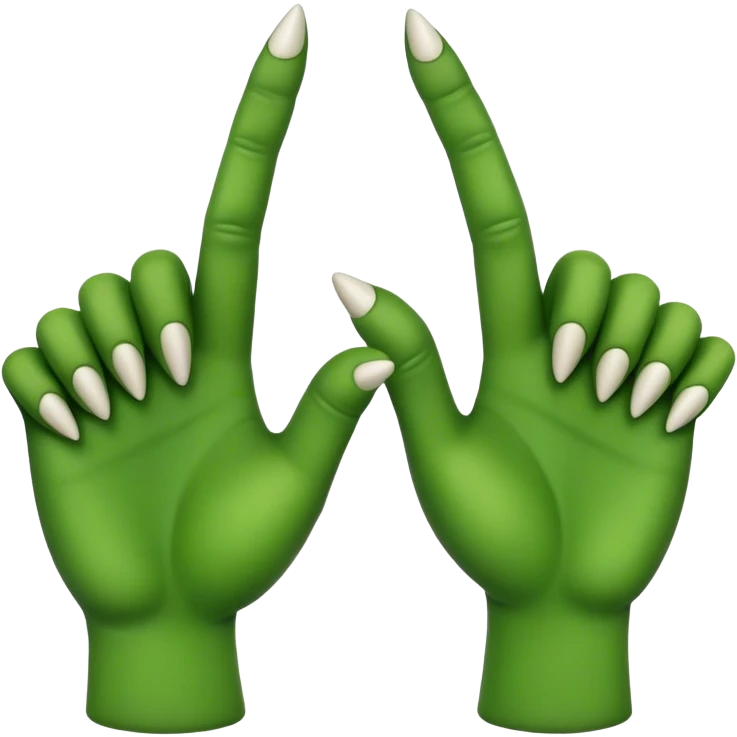 dinosaur fingers, like symbol emoji