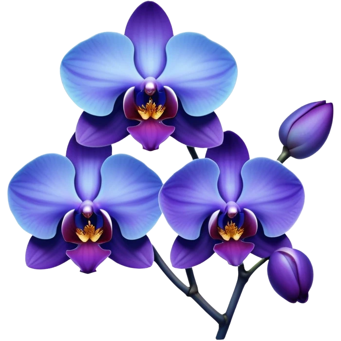 Blue Orchid below the moonlight sky emoji