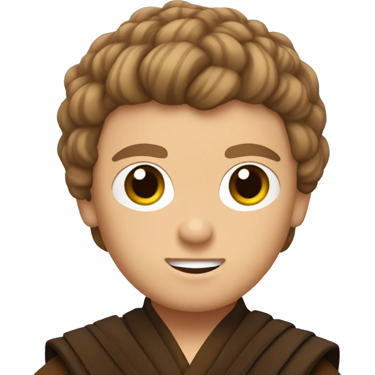 Anakin Skywalker with a Jedi braid emoji