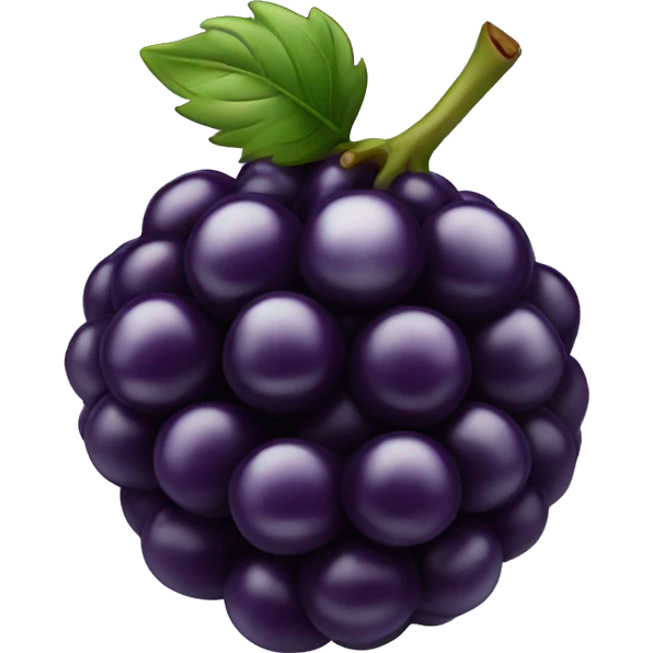 blackberry fruit with eye and smile emoji