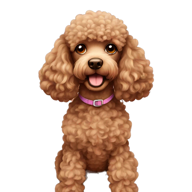Brown poodle emoji
