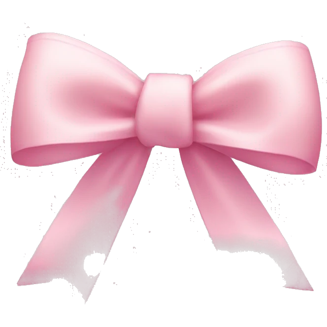 light pink ribbon bow emoji