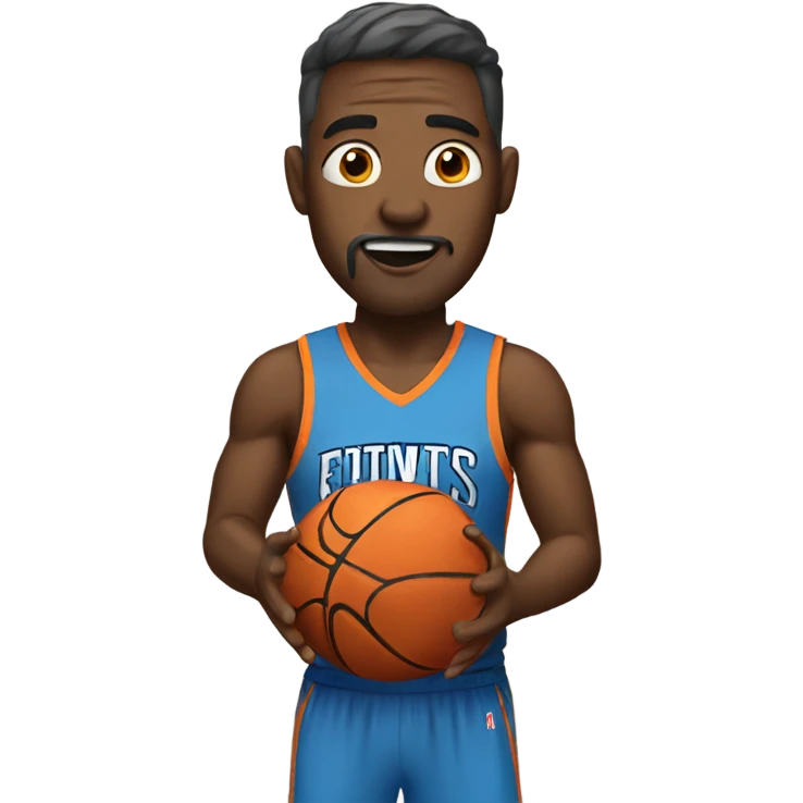 Man talking about basketball  emoji