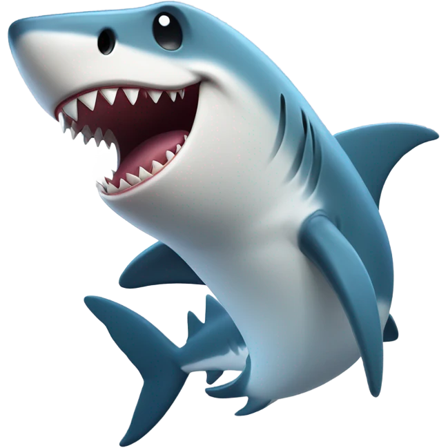 happy shark emoji