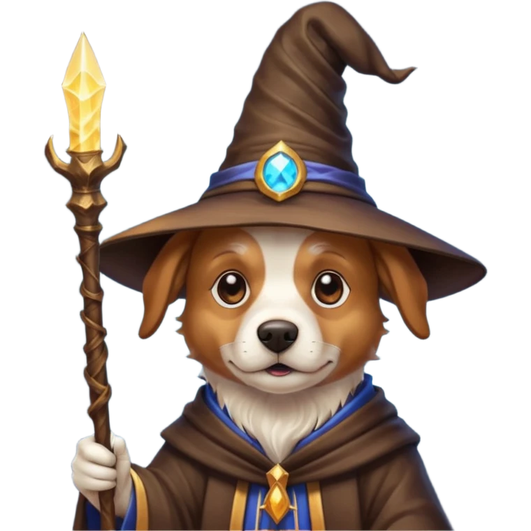 Dog wizard emoji