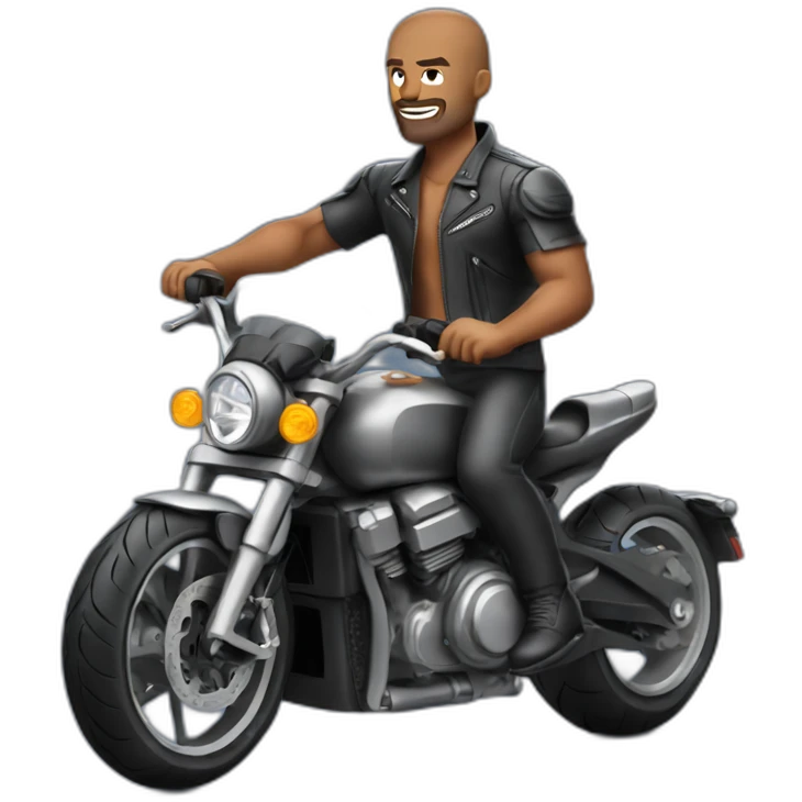 muscular biker on superbike emoji