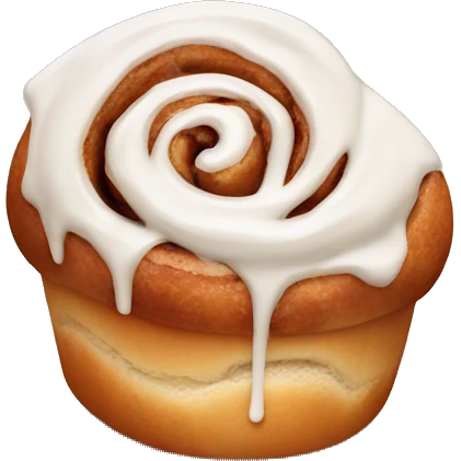 Cinnamon roll with icing  emoji