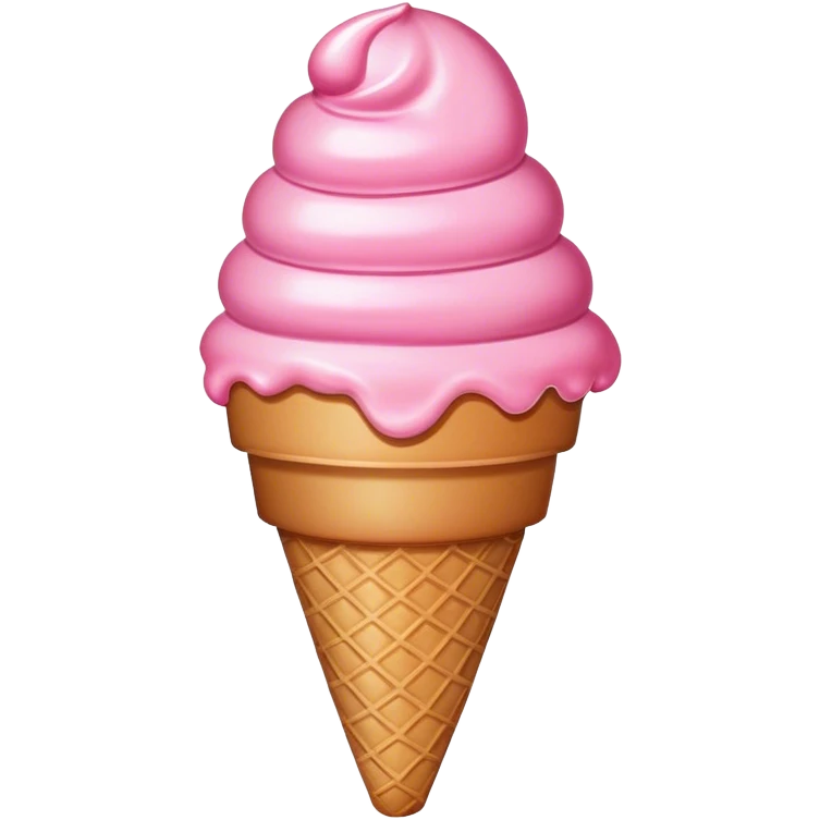 Ice cream pink emoji