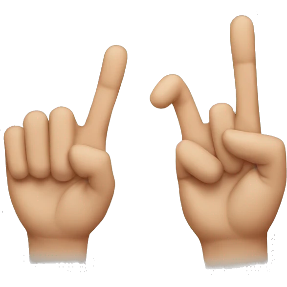 three fingers emoji