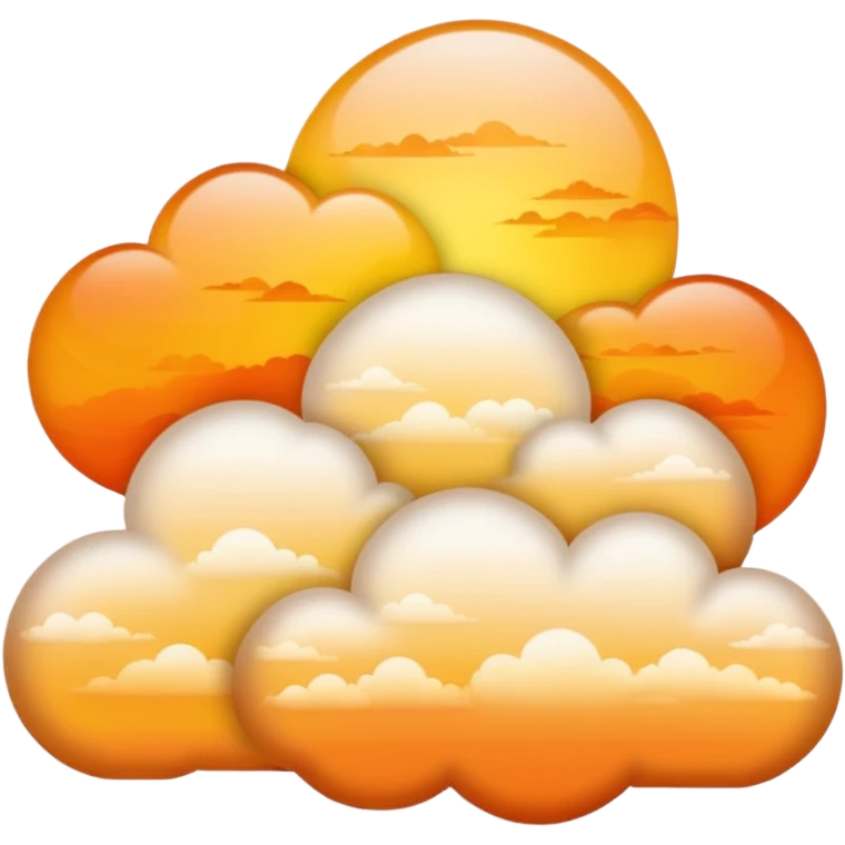 A golden sunset cloud with warm gradient tones. emoji