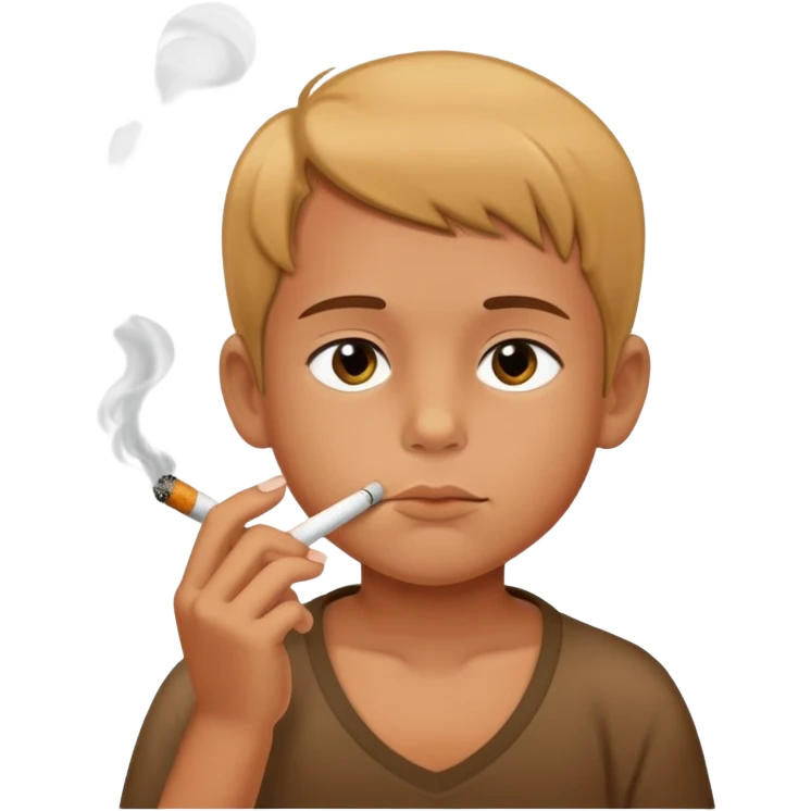 Sigara içen çocuk emoji