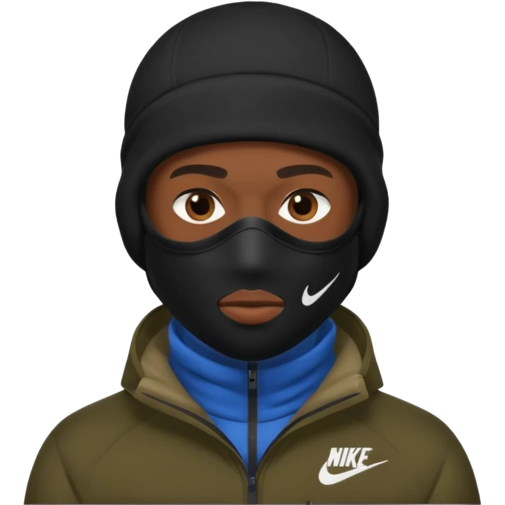 Nike ski mask black man emoji