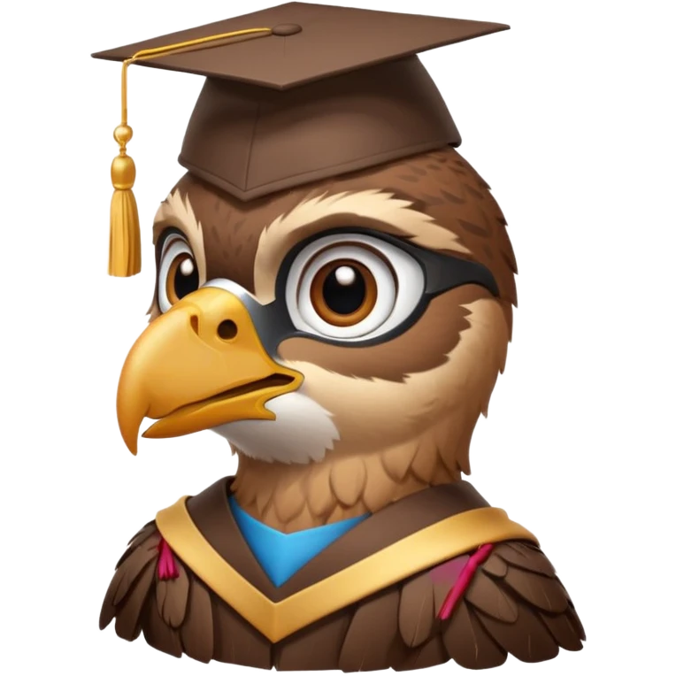 falcon with a grad cap emoji