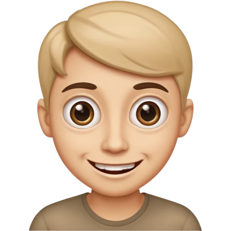 caricature style cartoon, big eyes,  emoji