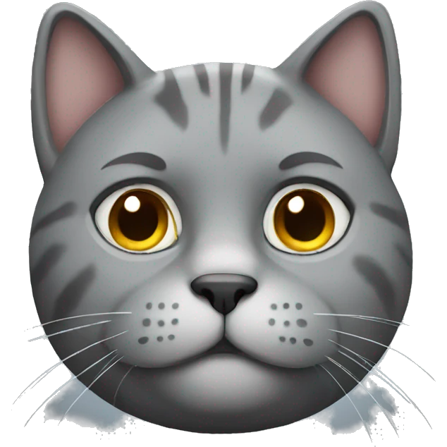 Gray chunky cat emoji