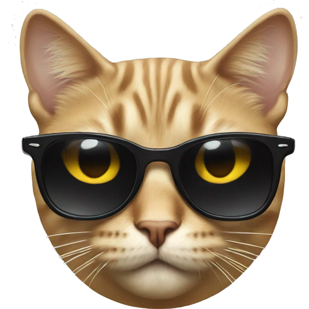 Cat with deal with it sunglasses emoji